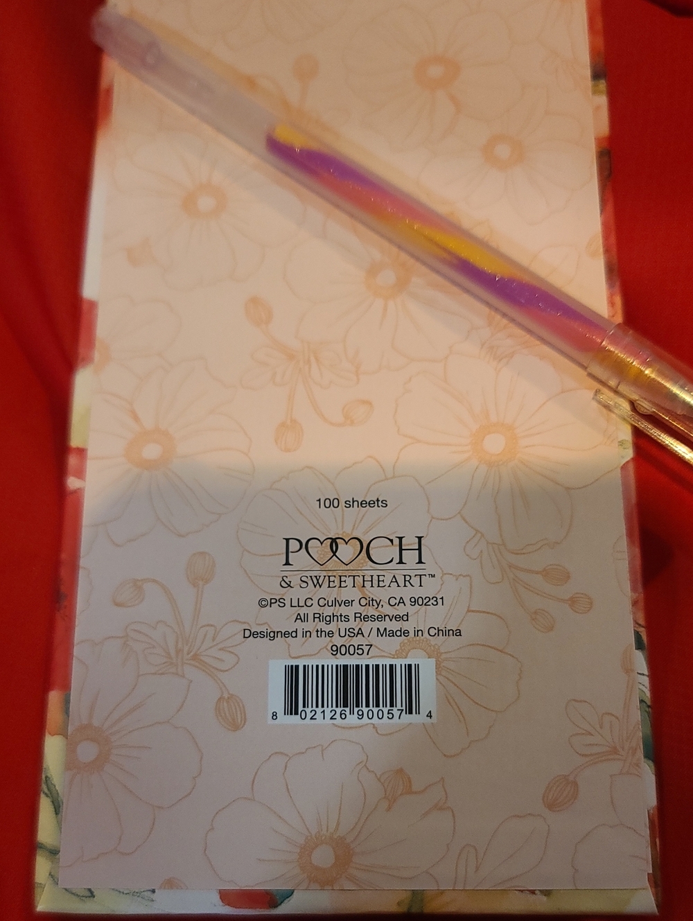 Floral Red Gemmed Biblical Spiral Notepad - She Is More Precious Than Rubies NWT - Picture 4 of 7